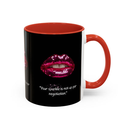 Sparkle Lips Accent Coffee Mug (11, 15oz)