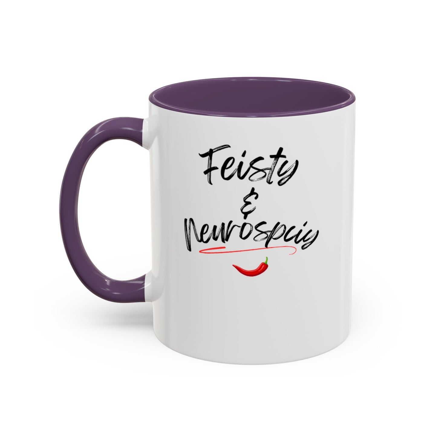 White Feisty And Neurospicy Accent Coffee Mug (11, 15oz)