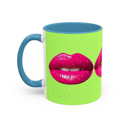 Hot Lips Neon Accent Coffee Mug (11, 15oz)