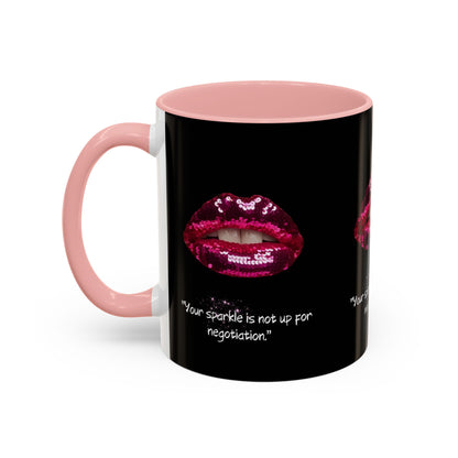 Sparkle Lips Accent Coffee Mug (11, 15oz)
