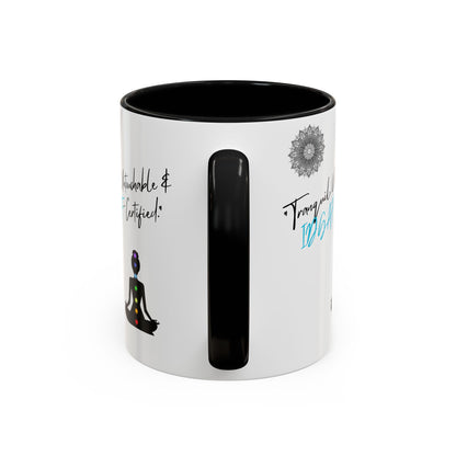 Tranquil Meditation Coffee Mug | Mindfulness Gift, Yoga Lover Mug, Wellness Decor, Personalized Tea Cup, Chakra Coffee Mug