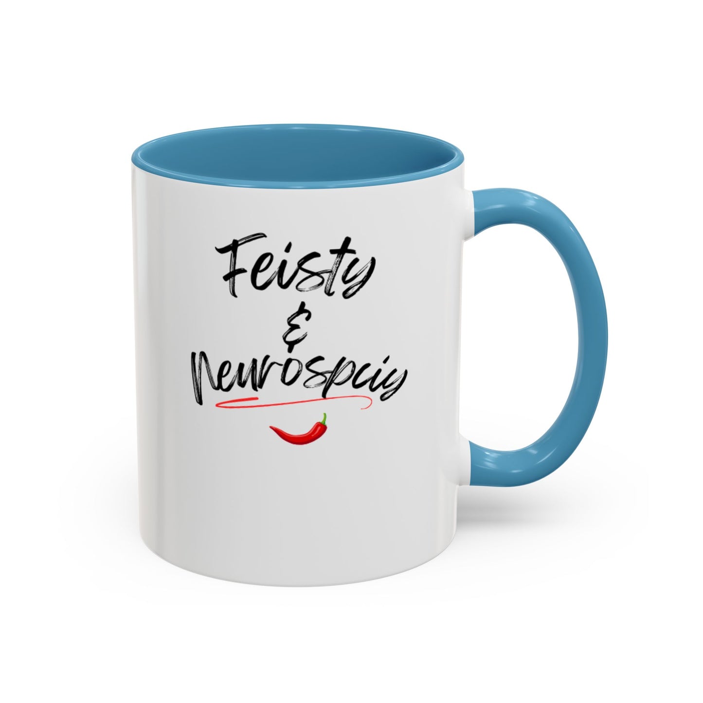 White Feisty And Neurospicy Accent Coffee Mug (11, 15oz)
