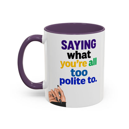Colourful Accent Coffee Mug with Empowering Quote - Perfect for Gift Giving, Home Office, and Coffee Lovers