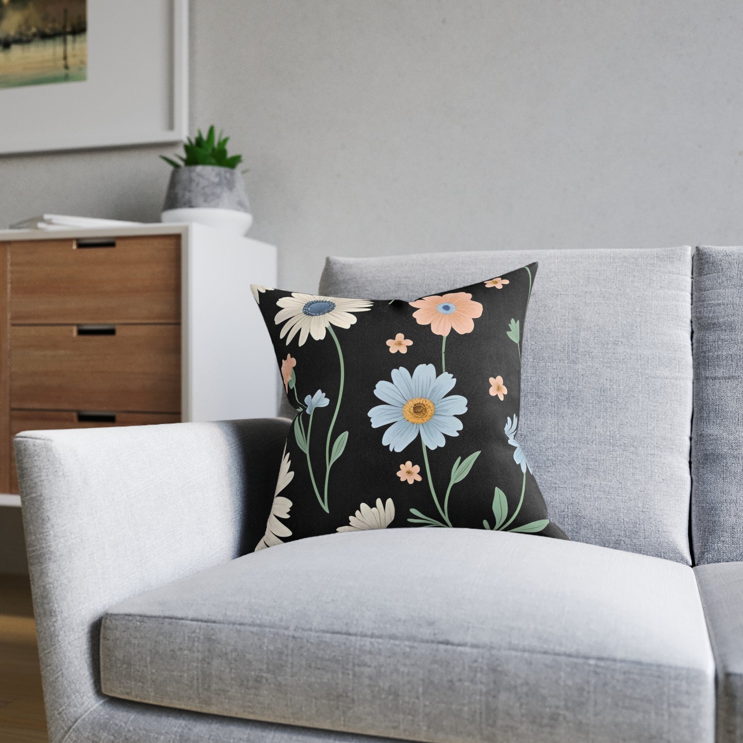 Floral Accent Cushion | Home Decor, Couch Cushion, Bedroom Decoration, Farmhouse Style, Gift for Her