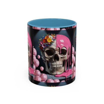 Dripping Skull Bloom Mug Accent Coffee Mug (11, 15oz)