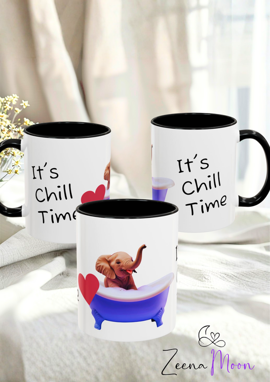 It's Chill Time Elephant Bath Accent Coffee Mug (11, 15oz)