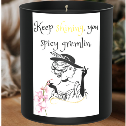 Spicy Gremlin 200g Black Candle ‘Dark Noir’