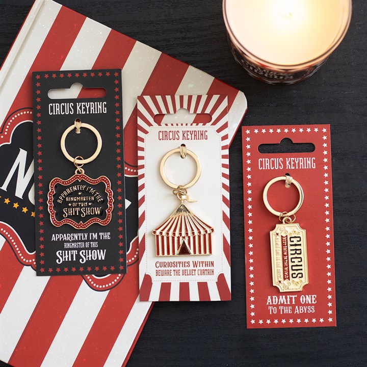 Admit One to the Abyss Circus Ticket Keyring