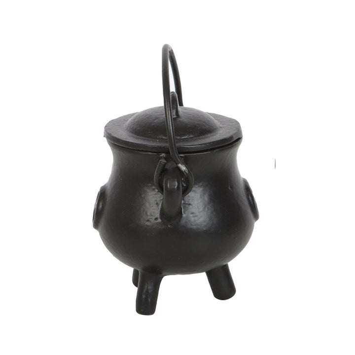 Mini Cast Iron Witch Cauldron with Pentagram – 7.5cm
