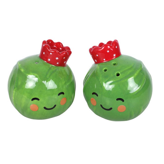 Brussels Sprout Christmas Salt & Pepper Shakers – Set of 2