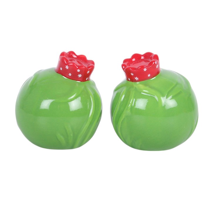 Brussels Sprout Christmas Salt & Pepper Shakers – Set of 2