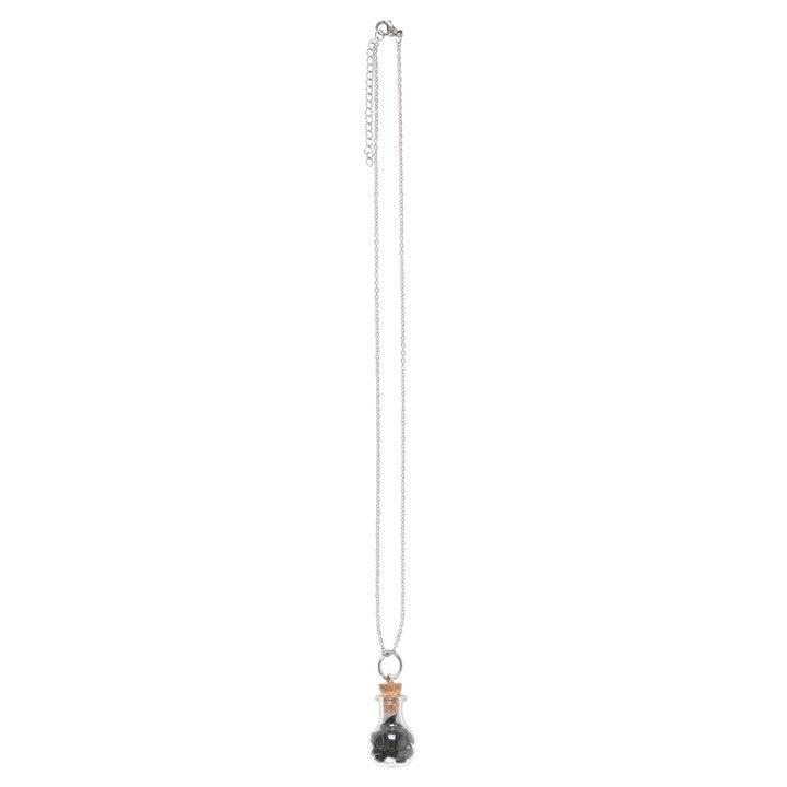 *Protection Potion Black Obsidian Crystal Chip Necklace (12/24)