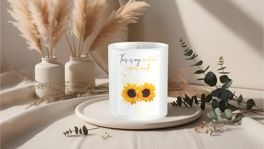 Emotional Support Candle 200g White candle ‘Sandy Bay'