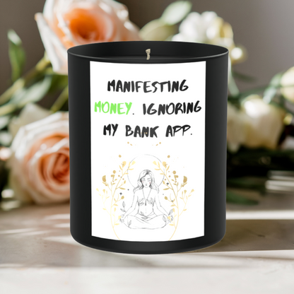 Manifesting Money 200g Black Candle ‘Dark Noir’