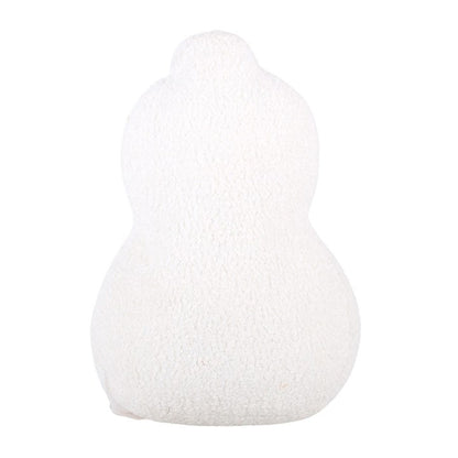 Snowman Christmas Cushion – Shaped Bouclé Festive Pillow