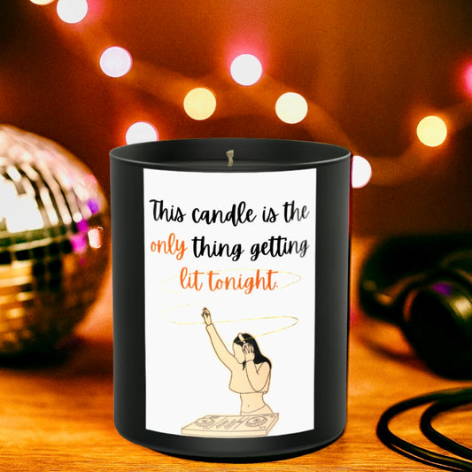 Lit Humour DJ 200g Black Candle ‘Dark Noir’