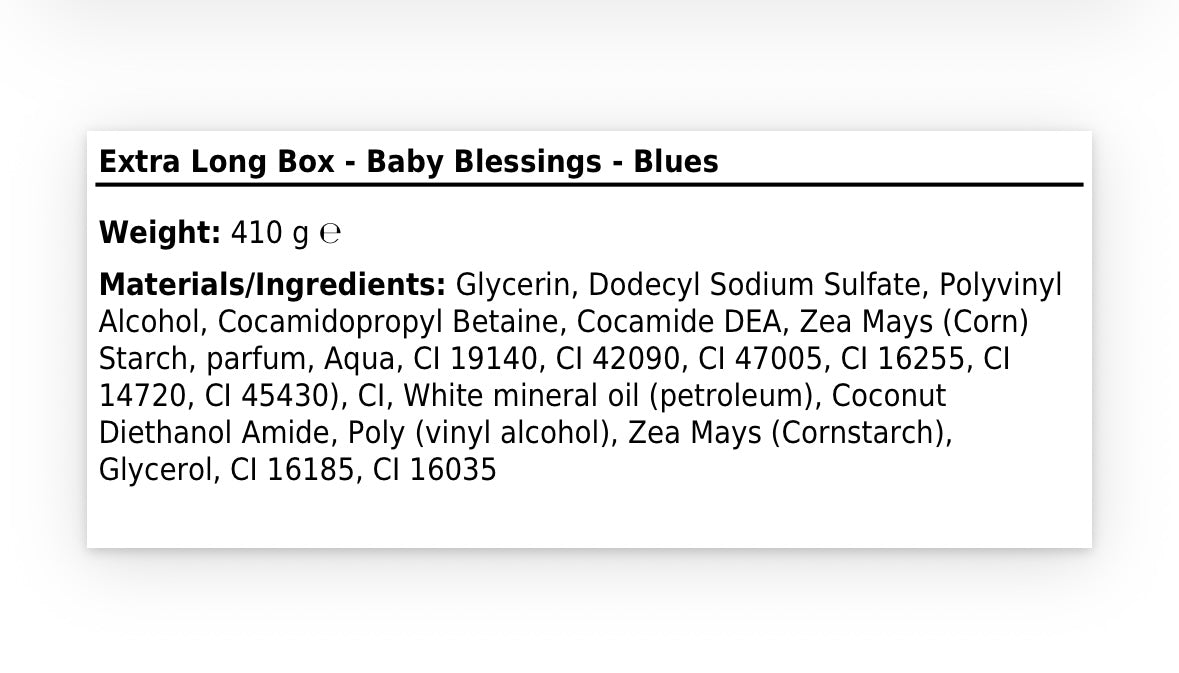Extra Long Box - Baby Blessings - Blues