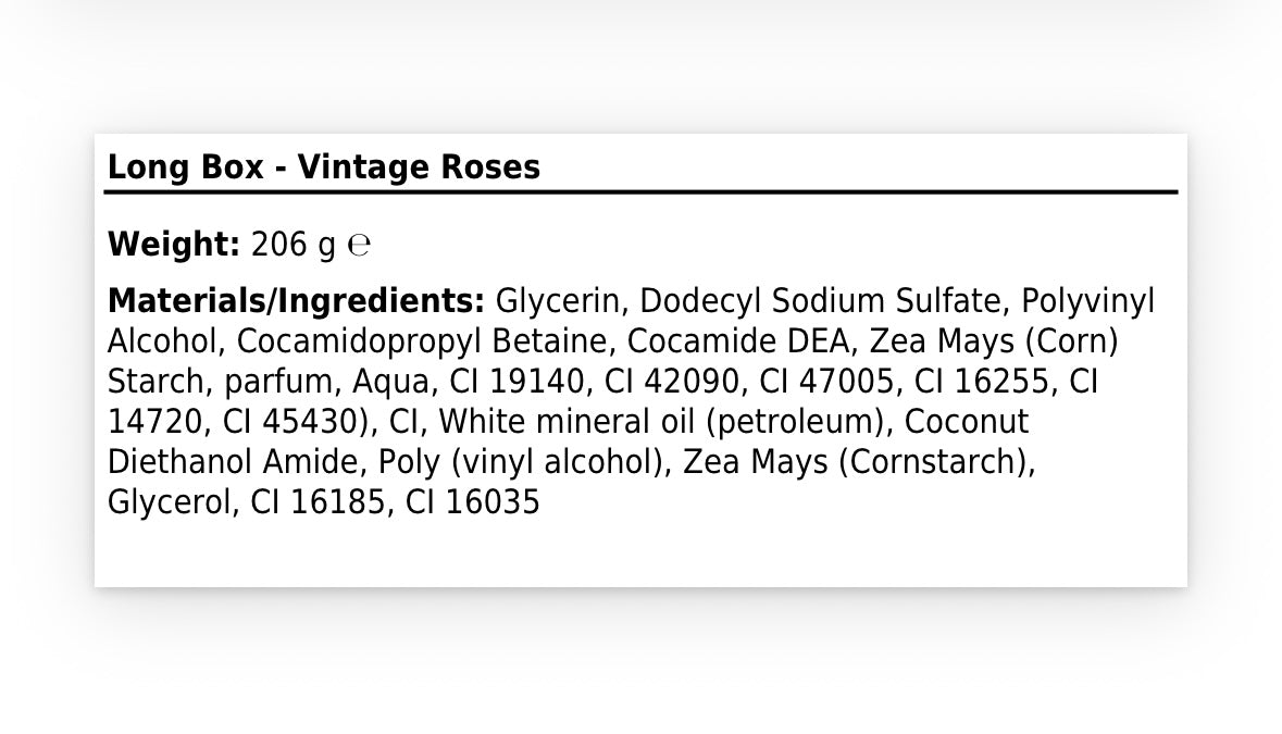 Vintage Roses Soap Flowers – Long Gift Box