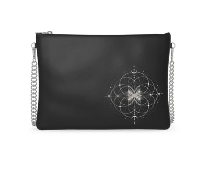 Celestial Geometry Black Crossbody Bag