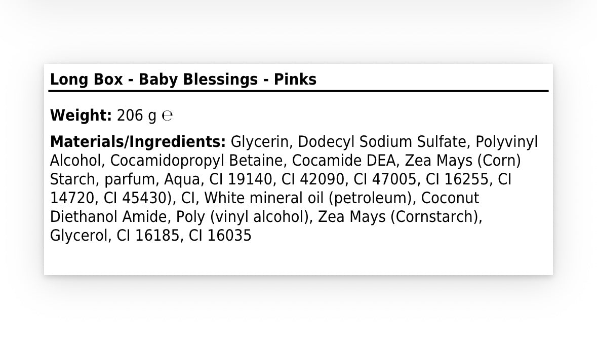 Long Box - Baby Blessings - Pinks