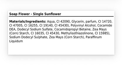 Sunflower Soap Flower Bouquet | Single Sunflower Gift