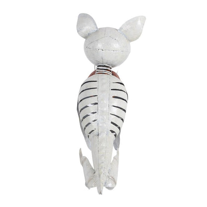 Skeleton Dog with Pumpkin Halloween Ornament