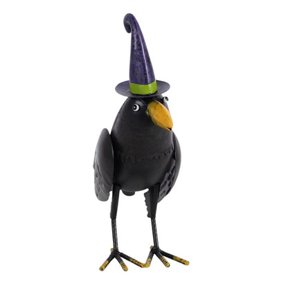 Witchy Raven Ornament with Witch Hat – Gothic Halloween Decor