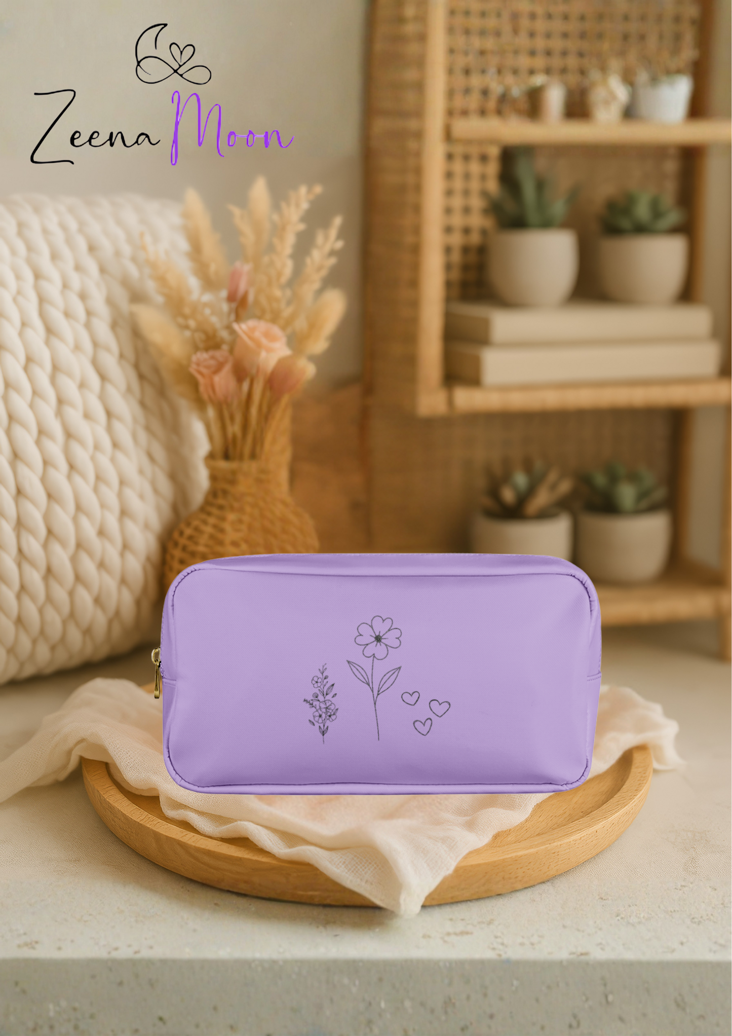 Minimalist Flower Make up Case