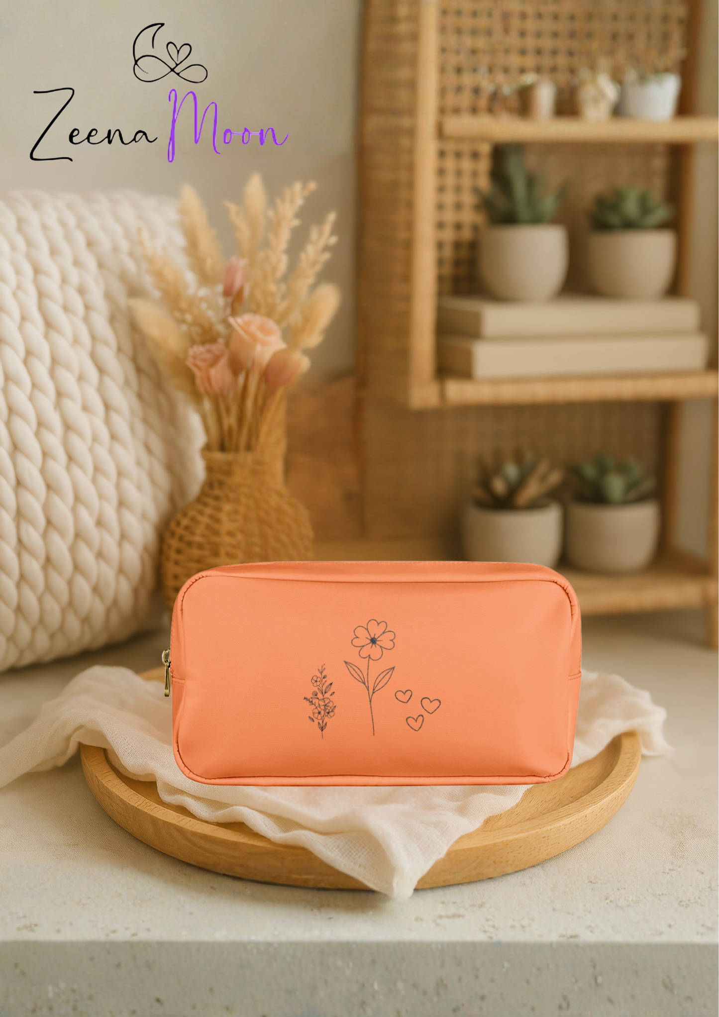 Minimalist Flower Make up Case