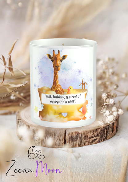 Tall, Bubbly, & Tired of Everyone’s Sh*t 200g White candle ‘Sandy Bay'
