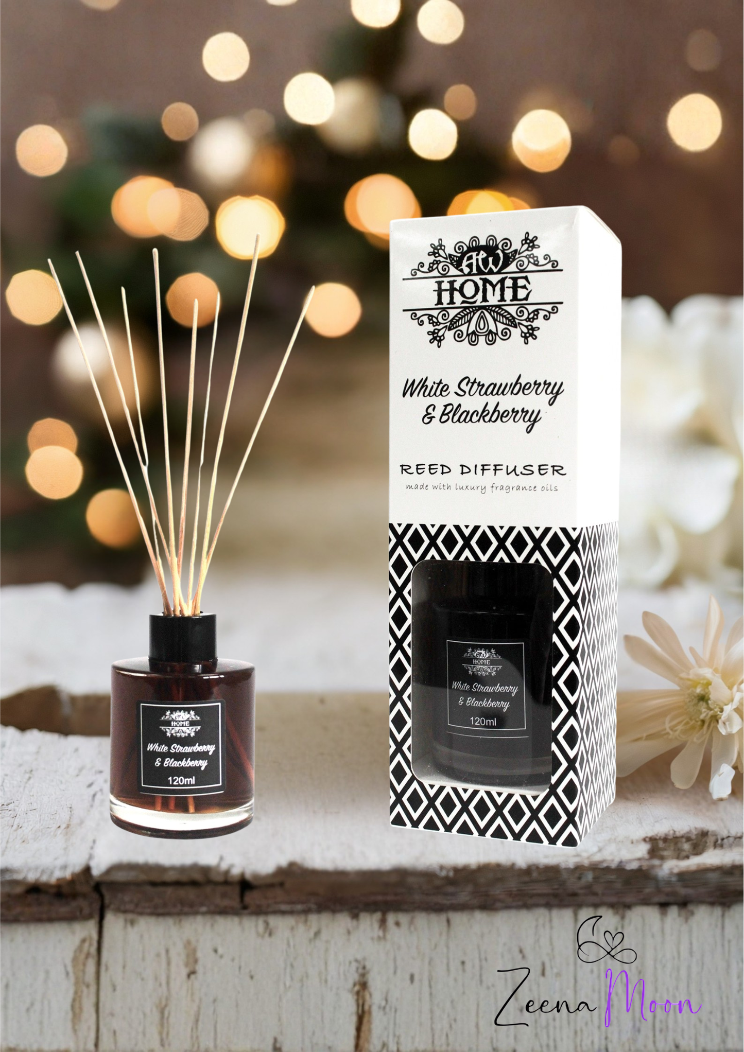 120ml Reed Diffuser - White Strawberry & Blackberry
