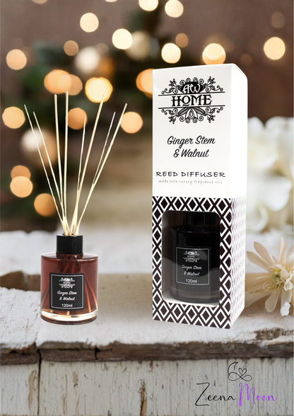 120ml Reed Diffuser - Ginger Stem & Walnut