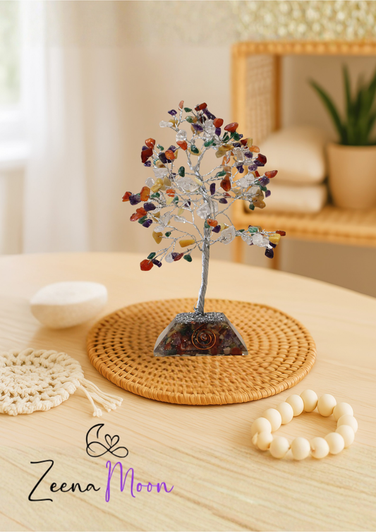 Gemstone Tree with Organite Base - 160 Stone - Multi
