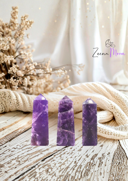 Gemstone Obelisk Points approx 5cm - African Amethyst