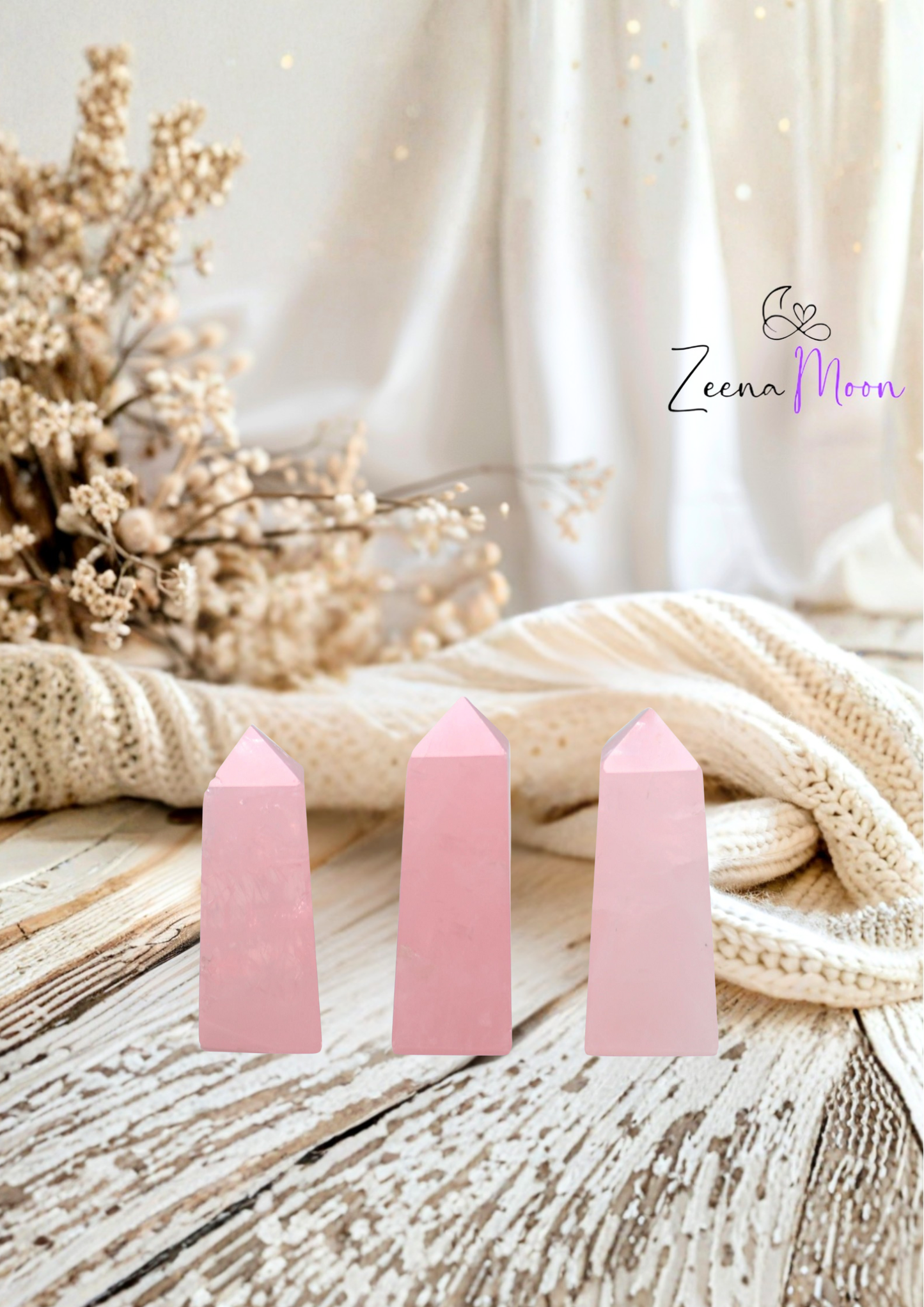 Gemstone Obelisk Points approx 5cm - Rose Quartz