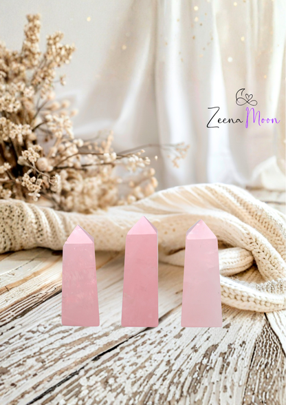 Gemstone Obelisk Points approx 5cm - Rose Quartz