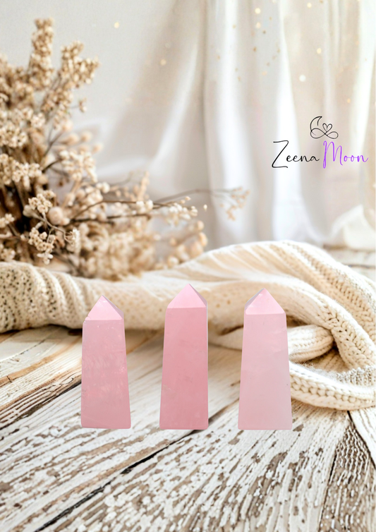 Gemstone Obelisk Points approx 5cm - Rose Quartz