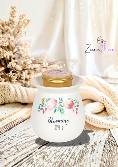 Large Blooming Lovely Wax Melt Burner Gift Set
