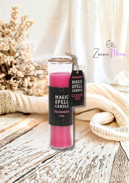 Floral 'Friendship' Spell Tube Candle