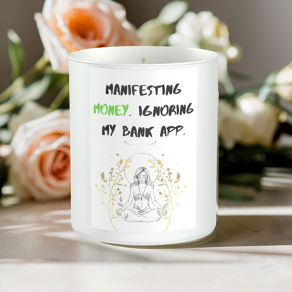 Manifesting Money 200g White candle ‘Sandy Bay'