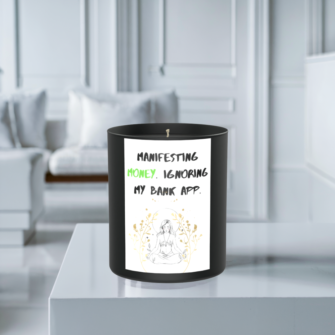 Manifesting Money 200g Black Candle ‘Dark Noir’