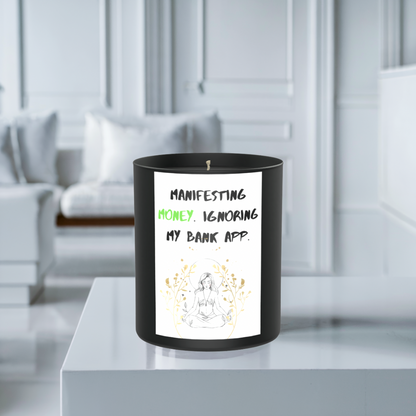 Manifesting Money 200g Black Candle ‘Dark Noir’