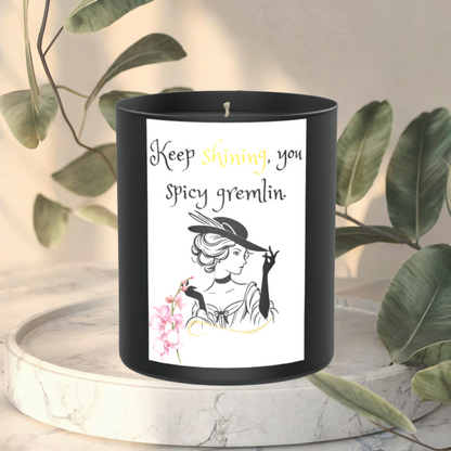 Spicy Gremlin 200g Black Candle ‘Dark Noir’