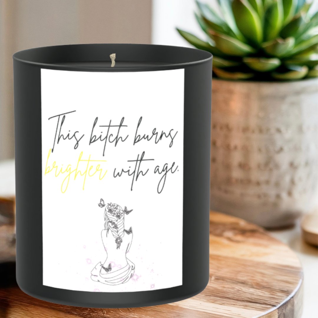 Brighter With Age Sassy 200g Black Candle ‘Dark Noir’