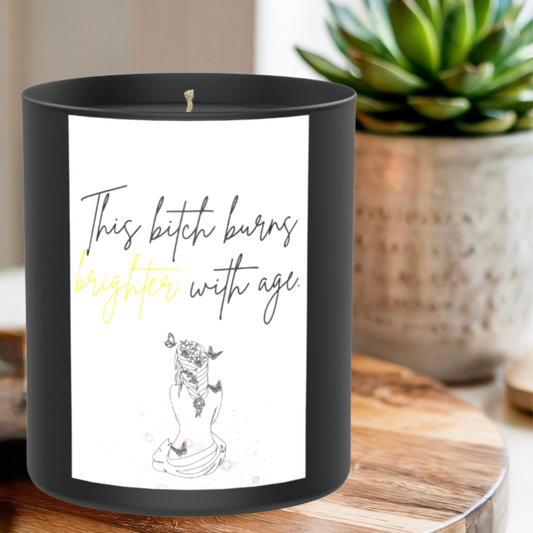 Brighter With Age Sassy 200g Black Candle ‘Dark Noir’