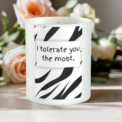 I Tolerate You The Most 200g White candle ‘Sandy Bay'