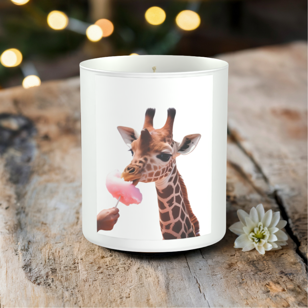 Giraffe Candyfloss 200g White candle ‘Sandy Bay'