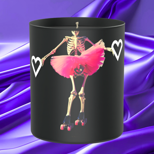 Skeleton Pink Tutu 200g Black Candle ‘Dark Noir’