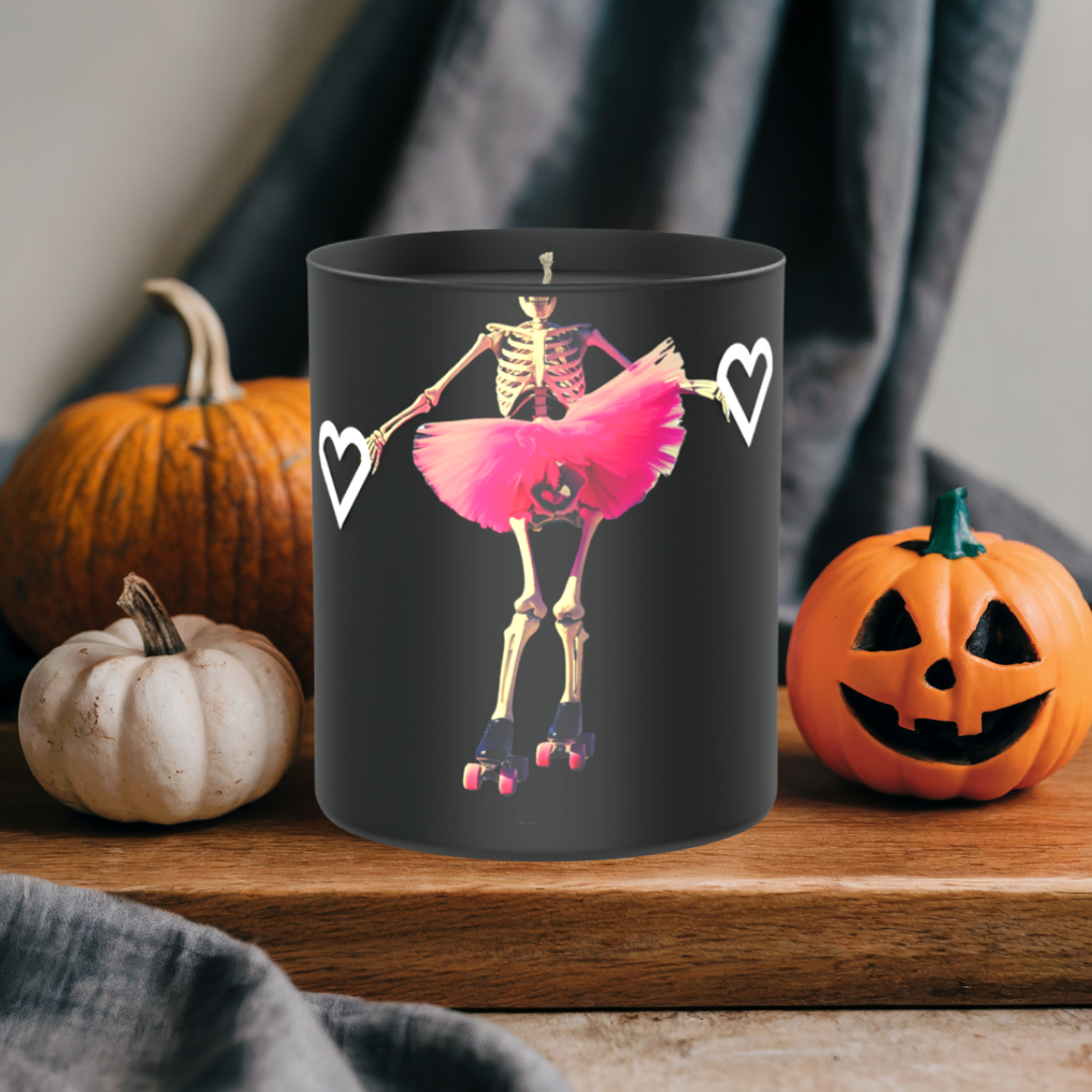 Skeleton Pink Tutu 200g Black Candle ‘Dark Noir’