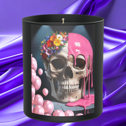 Skeleton Flowers Balloons 200g Black Candle ‘Dark Noir’